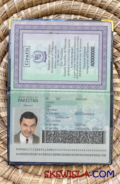 Pakistan nowy paszport 2020-obecnie fotowygląd, skan i fotorealistyczny snapshot, 2 w 1